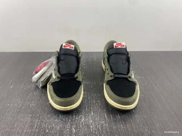 Kick Theory OG TRAVIS 1 SCOTT DM7866-002 X AIR JORDAN 'BLACK LOW SP OLIVE' 0507